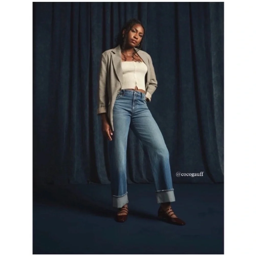AMERICAN EAGLE Stovepipe Cuff Crop Jeans - Picture 5 of 13